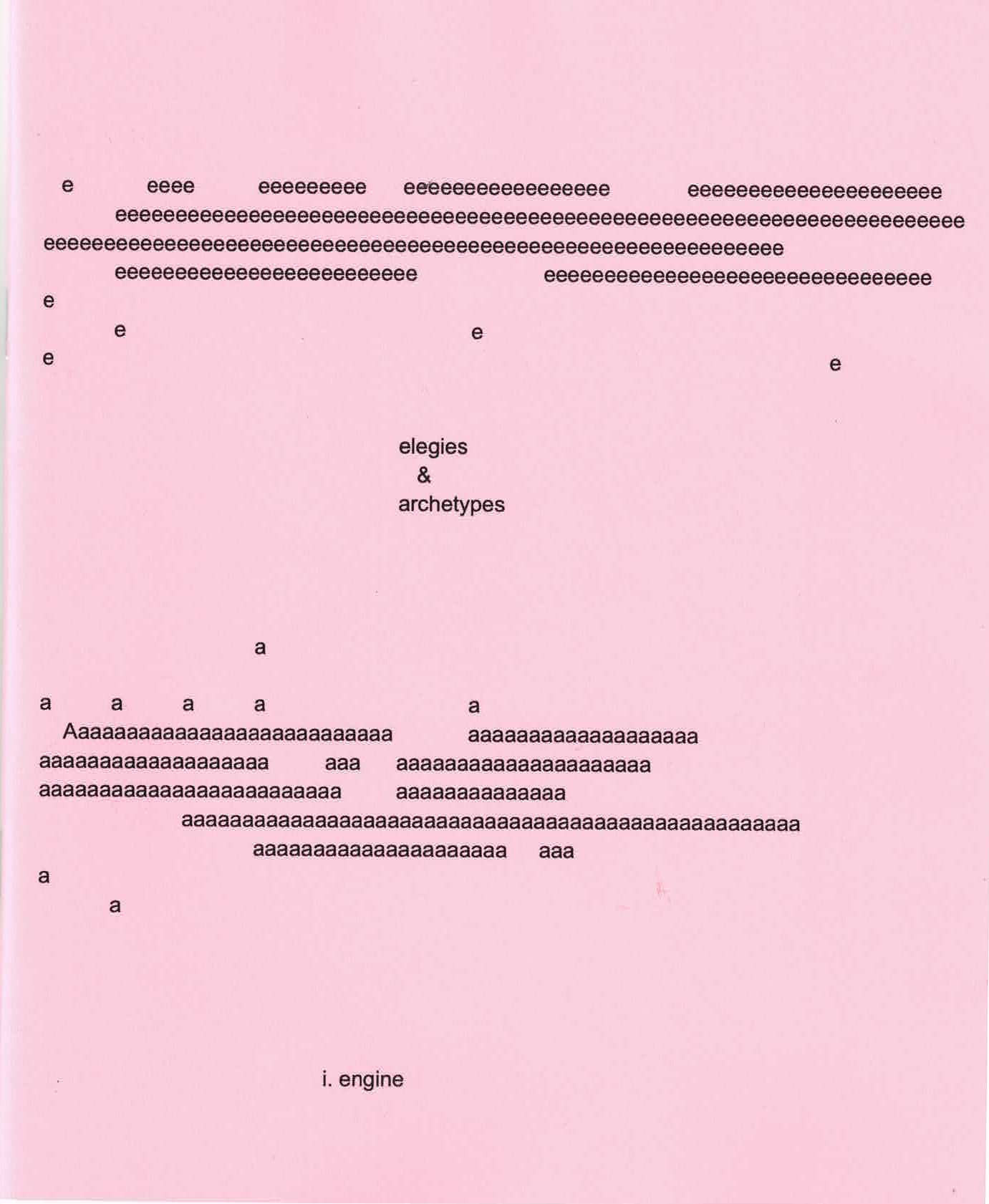 Elegies and Archetypes – by imogene engine