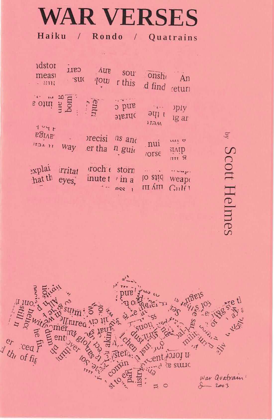 War Verses – by Scott Helmes